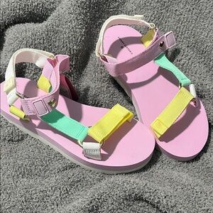 Stoney Clover Lane Pink and Yellow Sandals